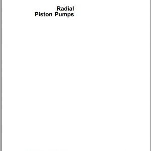 John Deere Radial Piston Pumps Technical Manual CTM7 1