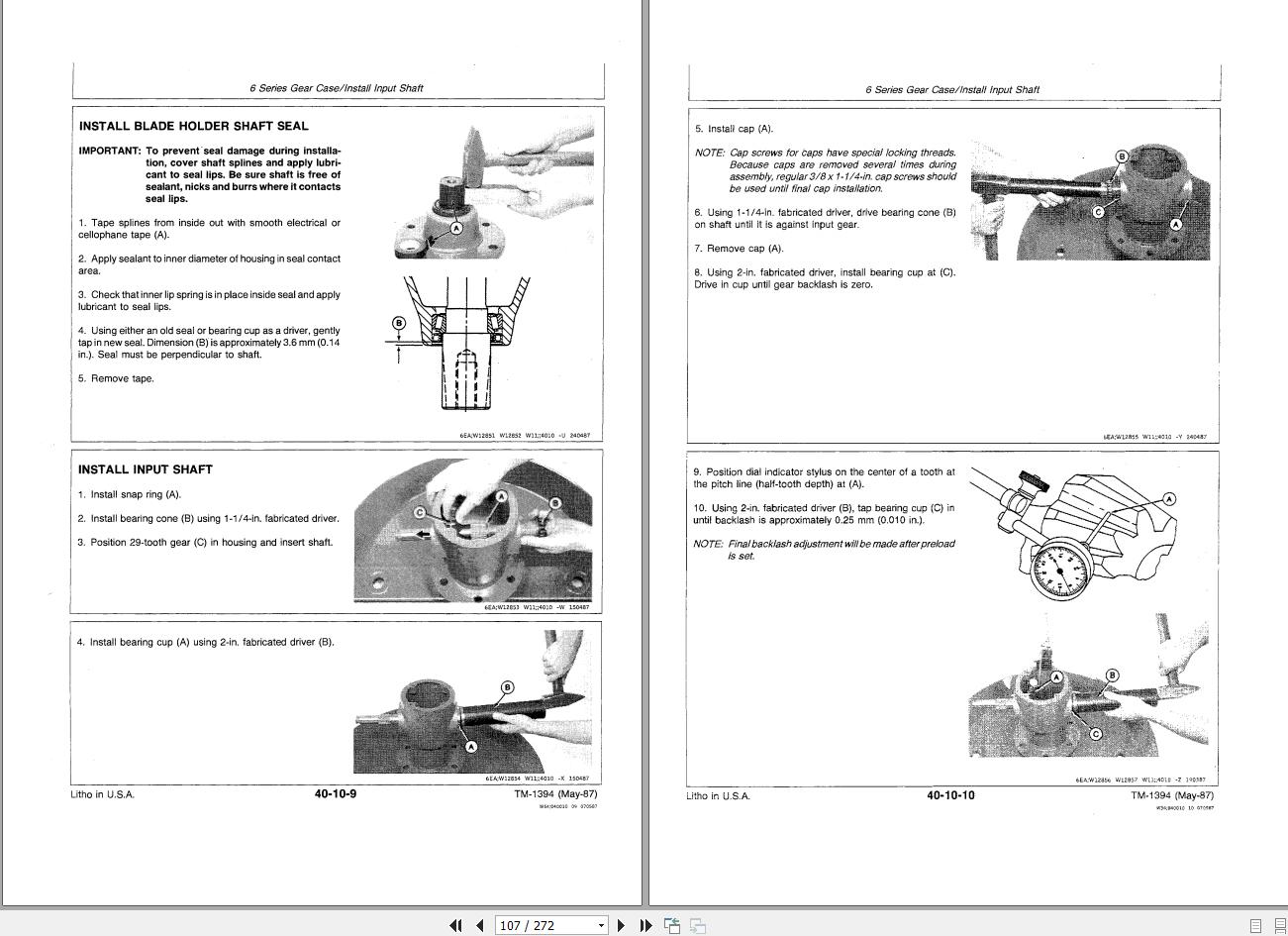 John Deere Rotary Cutters 3 6 8 9 Series Technical Manual TM1394