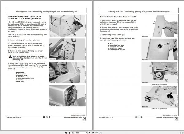 John Deere Rotary Harvesting Units 686 688 Technical Manual TM4585 2