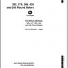 John Deere Round Baler 335 375 385 435 535 Technical Manual TM1472 1