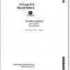 John Deere Round Baler 410 510 Technical Manual TM1194 1