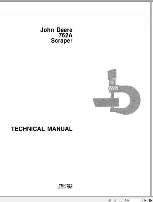 John Deere Scrapers 762A Technical Manual TM1225 1