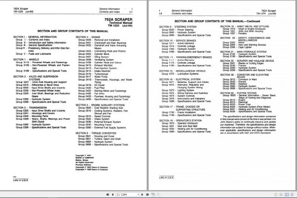John Deere Scrapers 762A Technical Manual TM1225 2