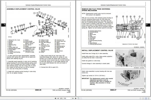John Deere Scrapers 762B 862B 791763 793082 Repair Technical Manual TM1490 3