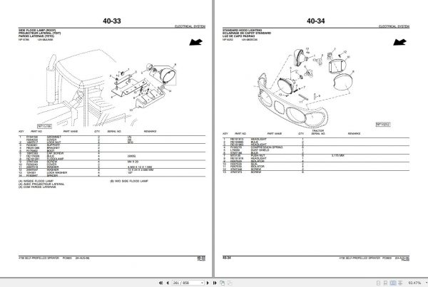 John Deere Self Propelled Sprayed 4730 Parts Catalog PC9820 2008 2