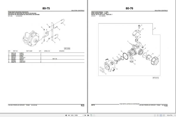 John Deere Self Propelled Sprayed 4730 Parts Catalog PC9820 2008 3