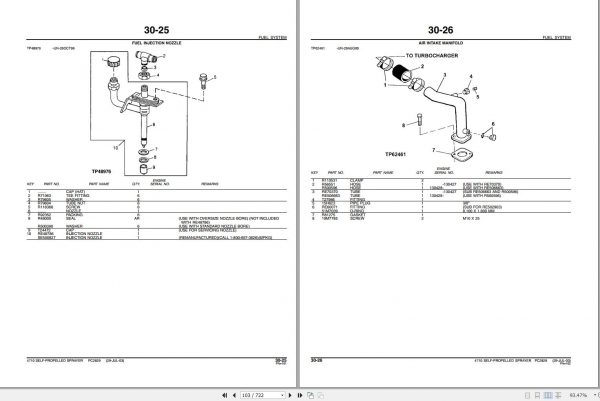 John Deere Self Propelled Sprayer 4710 Parts Catalog PC2829 2006 2