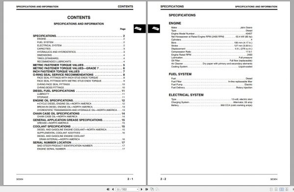 John Deere Skid Steer 280 Technical Manual TM1749 2