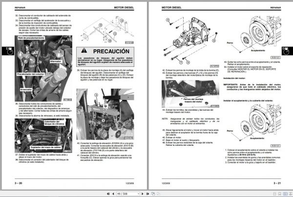 John Deere Skid Steer Loader 240 250 Technical Manual TM2954 PT 3