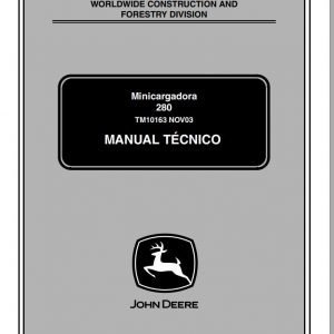 John Deere Skid Steer Loader 280 Technical Manual TM10163 PT 1