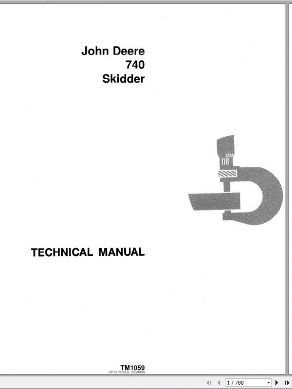 John Deere Skidders 740 Technical Manual TM1059 1