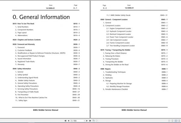 John Deere Skidders 848G Technical Manual TM1898 2