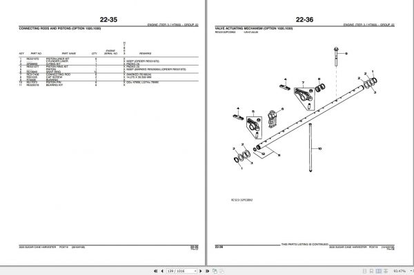 John Deere Sugar Cane Harvester 3520 Parts Catalog PC9719 2008 2