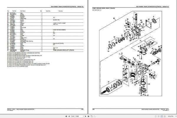 John Deere Sugar Cane Harvester 3520 Parts Catalog PC9719 2011 2