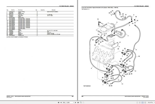 John Deere Sugar Cane Harvester 3520 Parts Catalog PC9719 2011 3