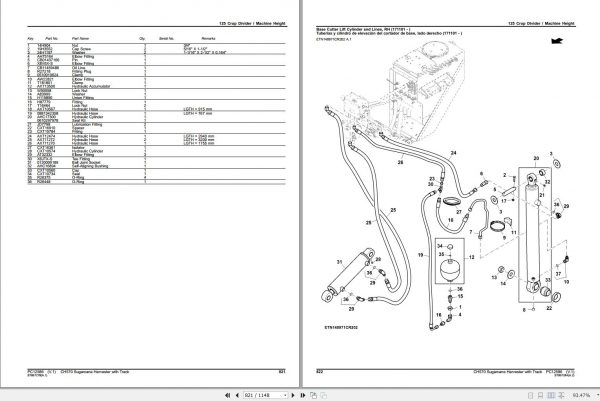 John Deere Sugarcane Harvester with Track CH570 Parts Catalog PC12586 2016 3