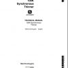 John Deere Synchronous Thinner 100K Technical Manual TM1074 1