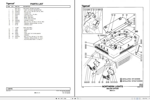 John Deere Tigercat Skidder 635 Parts Catalog 6350101 6350499 2003 3