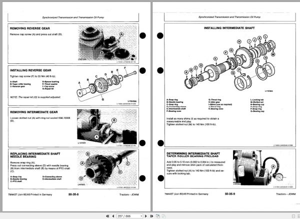 John Deere Tractor 1350 1550 1750 1850 18500N 1950 1950N Technical Manual TM4437 2