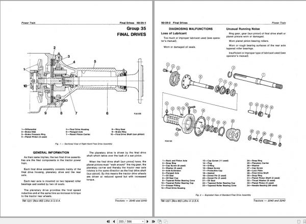 John Deere Tractor 2040 2240 Technical Manual TM1221 2