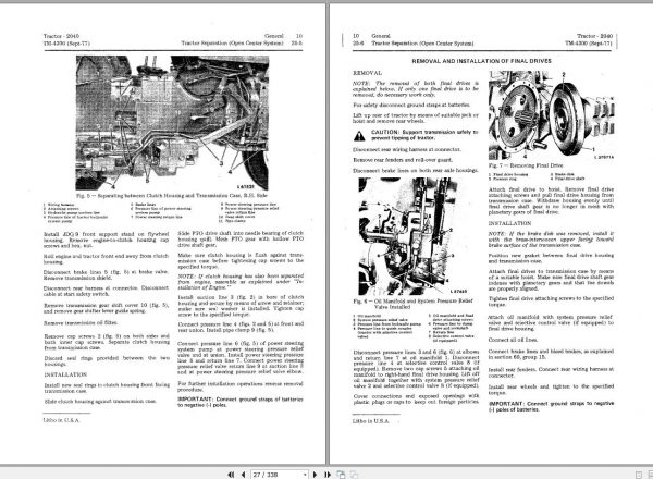 John Deere Tractor 2040 Technical Manual TM4300 2