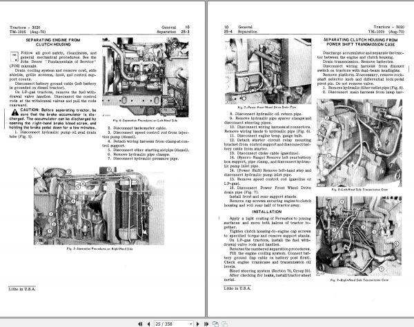 John Deere Tractor 3020 123000 Technical Manual TM1005 2