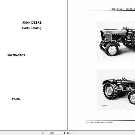 John Deere Tractor 40 Series Parts Catalog PC862