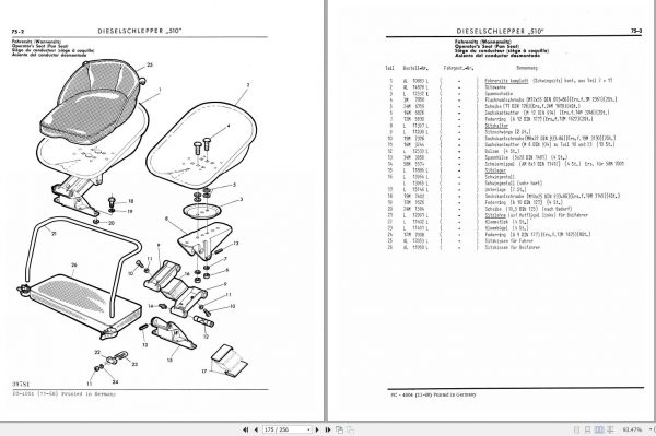 John Deere Tractor 510 Parts Catalog PC4004 3