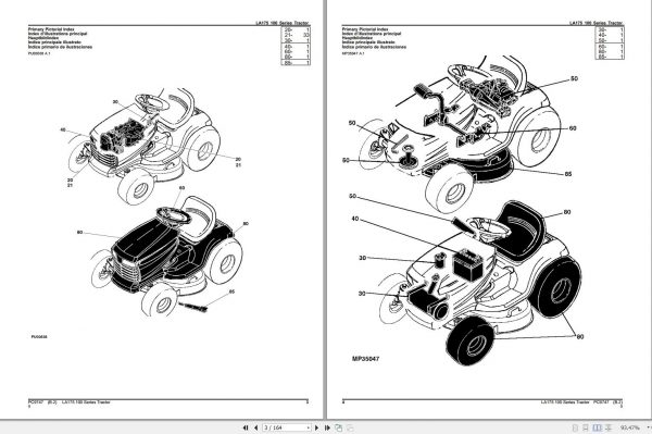 John Deere Tractor LA175 100 Series Parts Catalog PC9747 2011 2