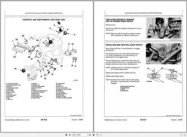 John Deere Tractors 2955 3055 3155 3255 Technical Manual TM4449 2