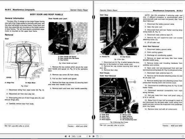 John Deere Tractors 4040 4240 Technical Manual TM1181 2