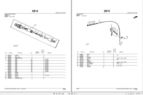 John Deere Tractors 4050 4250 4450 Parts Catalog PC1901 2