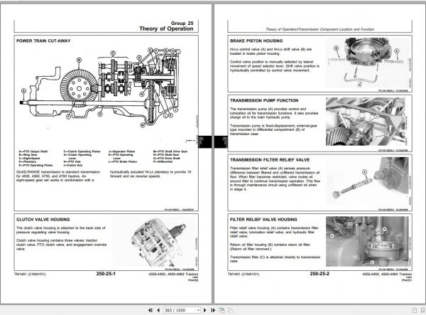John Deere Tractors 4555 4755 4955 4560 4760 4960 Technical Manual TM1461 2