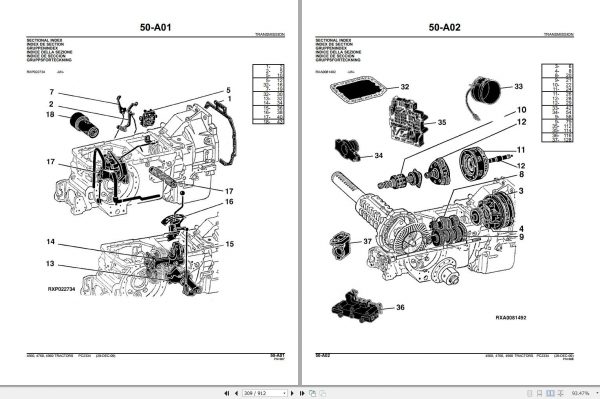John Deere Tractors 4560 4760 4960 Parts Catalog PC2334 2009 3