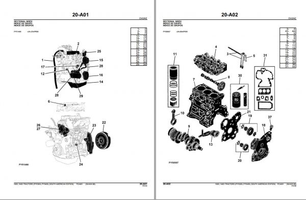 John Deere Tractors 5303 5403 Parts Catalog PC4481 2010 2