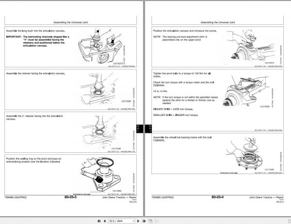 John Deere Tractors 6405 6605 Technical Manual TM4866 2