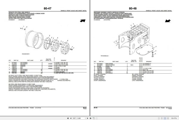 John Deere Tractors 8120 8220 8320 8420 8250 Parts Catalog PC2850 2006 3