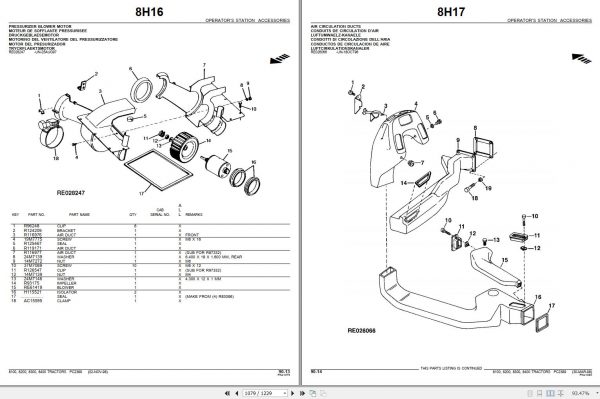 John Deere Tractors 81200 8200 8300 8400 Parts Catalog PC2389 2009 3