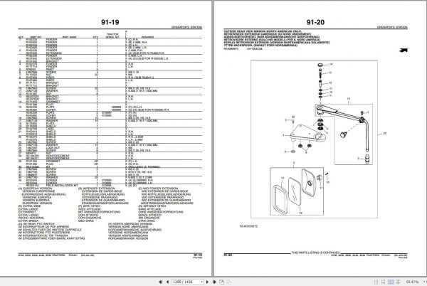 John Deere Tractors 8130 8230 8330 8430 8530 Parts Catalog PC9451 2009 2