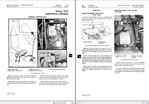 John Deere Tree Harvester JD743 Technical Manual TM1159 2