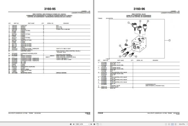 John Deere Utility Loader 544J Parts Catalog 611799 PC9339 2007 3