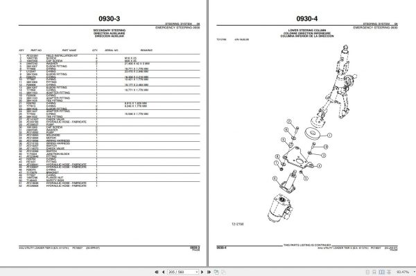John Deere Utility Loader Tier 3 444J Parts Catalog 611275 PC10027 2007 2