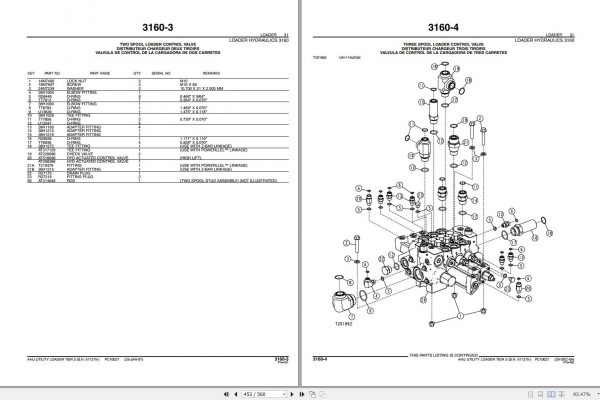 John Deere Utility Loader Tier 3 444J Parts Catalog 611275 PC10027 2007 3