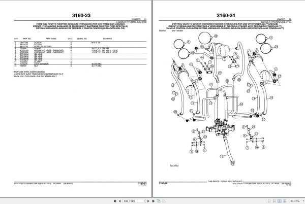 John Deere Utility Loader Tier 3 624J Parts Catalog 611797 PC10029 2007 3