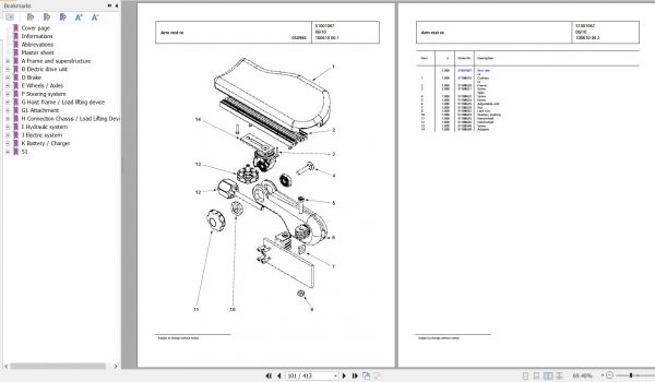 Jungheinrich Forklift 2ET3500 Spare Parts Manual FN427125 2