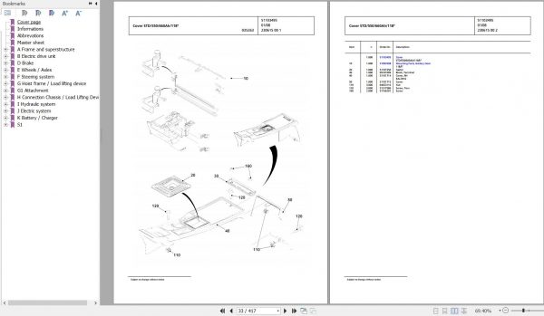 Jungheinrich Forklift 2ET4000 Spare Parts Manual FN426300 2