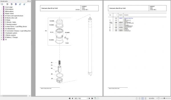 Jungheinrich Forklift 2ET4000 Spare Parts Manual FN427121 3