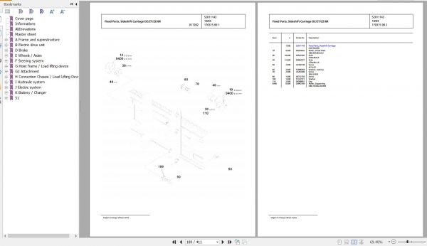 Jungheinrich Forklift 2ET4000 Spare Parts Manual FN427122 3