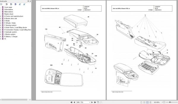 Jungheinrich Forklift 2ET4000 Spare Parts Manual FN595554 2