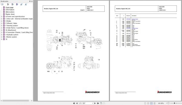 Jungheinrich Forklift DFG 425 GE120 400ZT Spare Parts Manual FN427081 2
